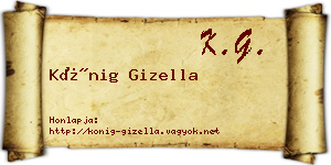 Kőnig Gizella névjegykártya
